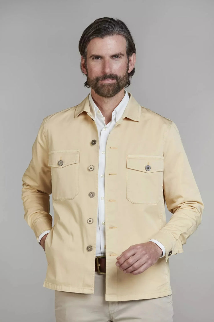 Hansen and Jacob Clearwater overshirt ljusgul herrskjorta