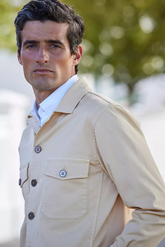 Hansen and Jacob Clearwater overshirt ljusgul herrskjorta