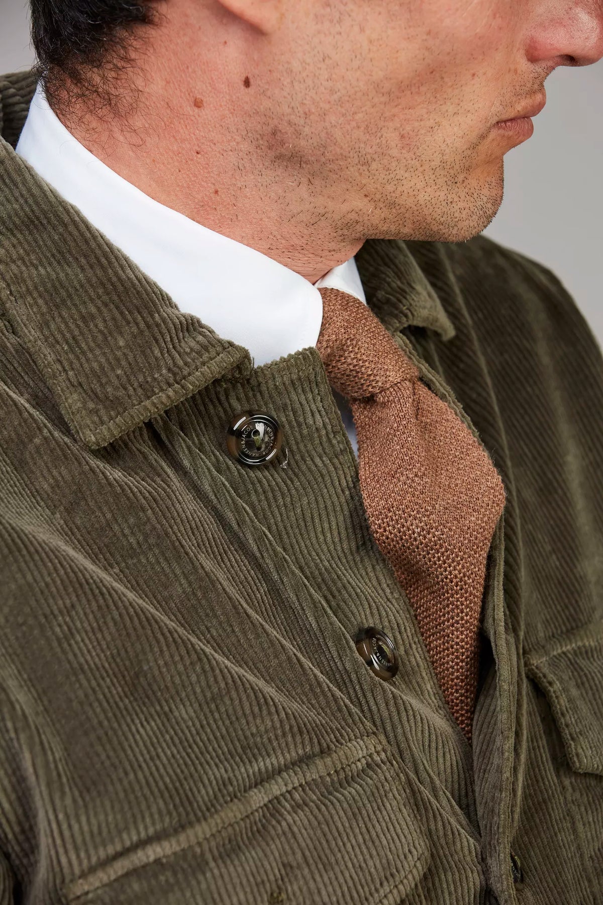 8W CORDUROY OVERSHIRT - DARK GREEN 57