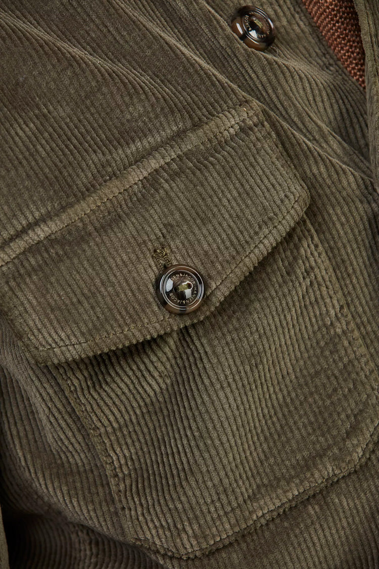 CORDUROY OVERSHIRT - DARK GREEN