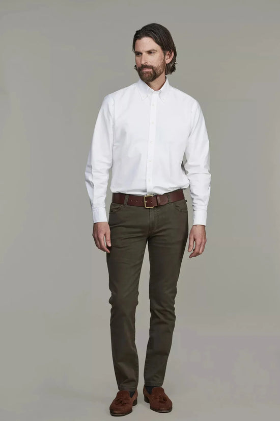 Hansen and Jacob herr byxor, smal passform, mörkgröna, femficksmodell
