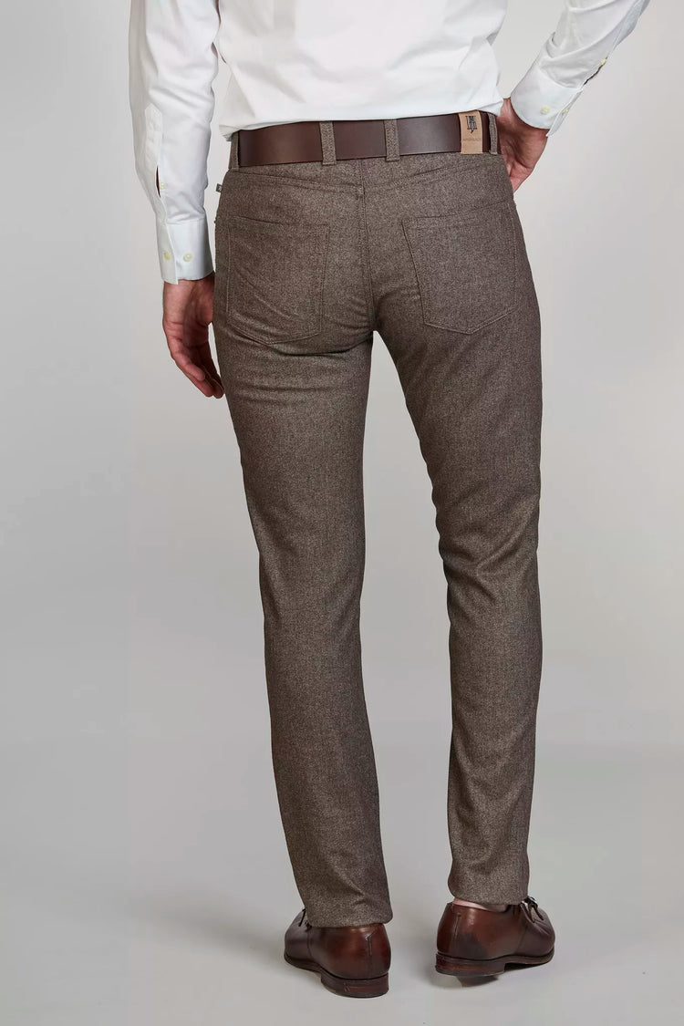 5-PKT MERANO CASHMERE BLEND - BROWN 65