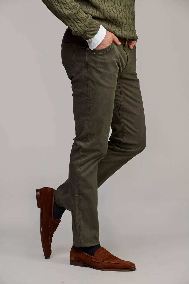 5-PKT CUT'N SEW BORMIO PRINT - OLIVE GREEN