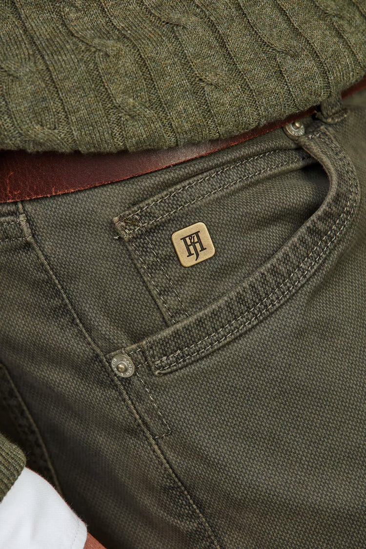 5-PKT CUT'N SEW BORMIO PRINT - OLIVE GREEN