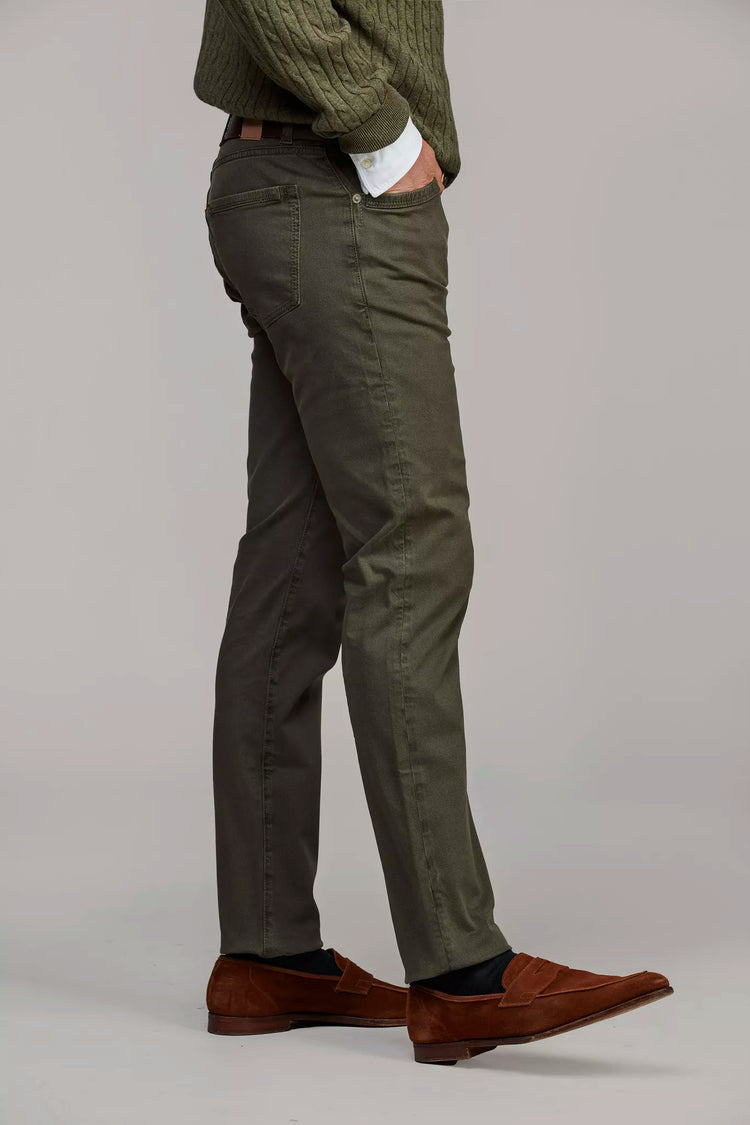 5-PKT CUT'N SEW BORMIO PRINT - OLIVE GREEN