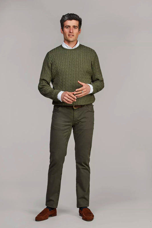 5-PKT CUT'N SEW BORMIO PRINT - OLIVE GREEN