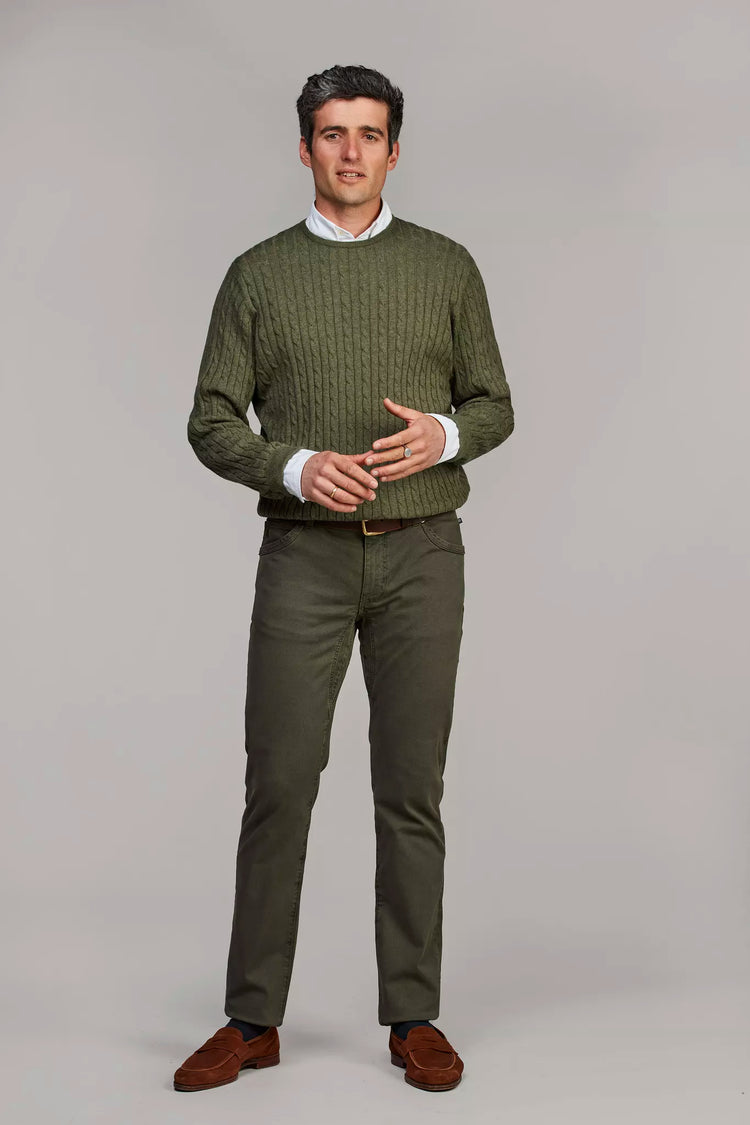5-PKT CUT'N SEW BORMIO PRINT - OLIVE GREEN