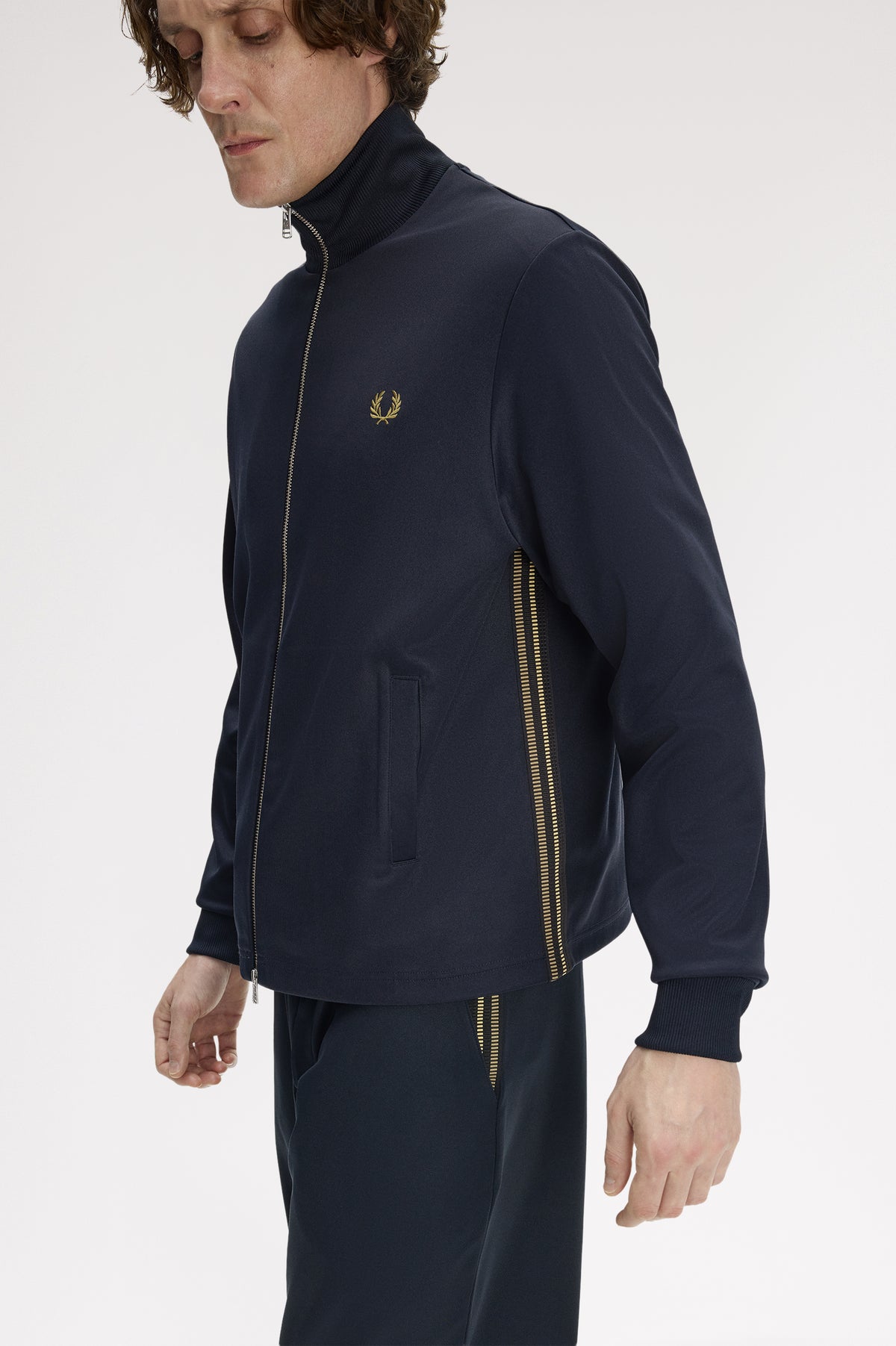 Woven Tape Track Jacket - 608 Navy – bild 8