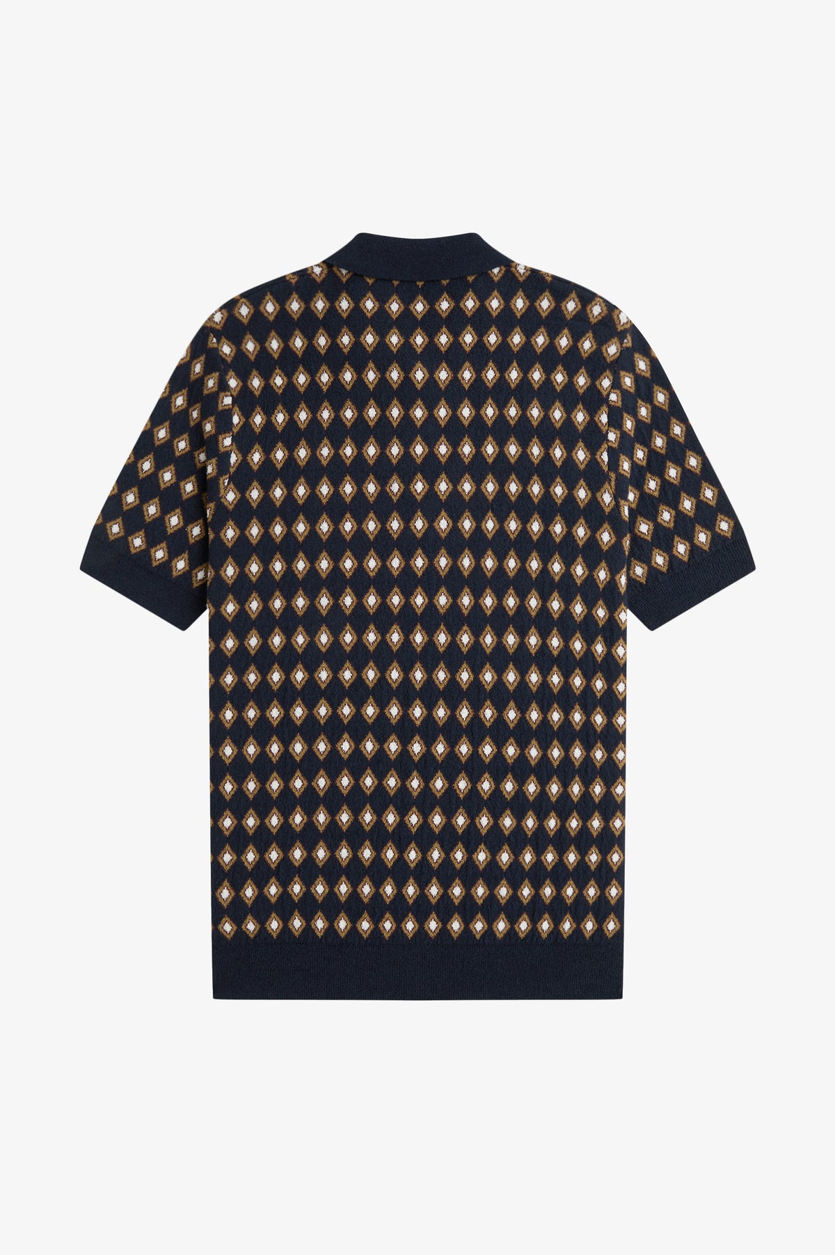 Diamond Jacquard Knitted Shirt - 608 Navy – bild 4