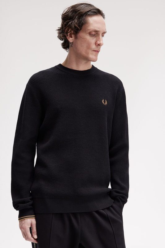 Waffle Jumper - Black