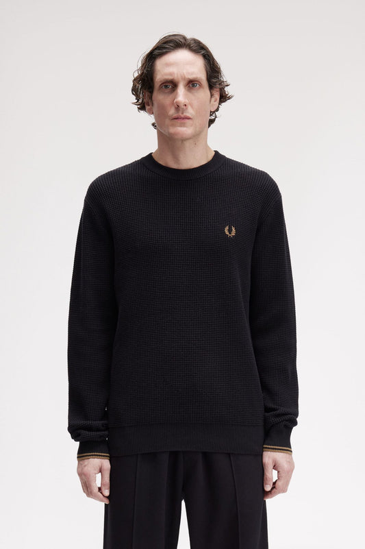 Waffle Jumper - Black