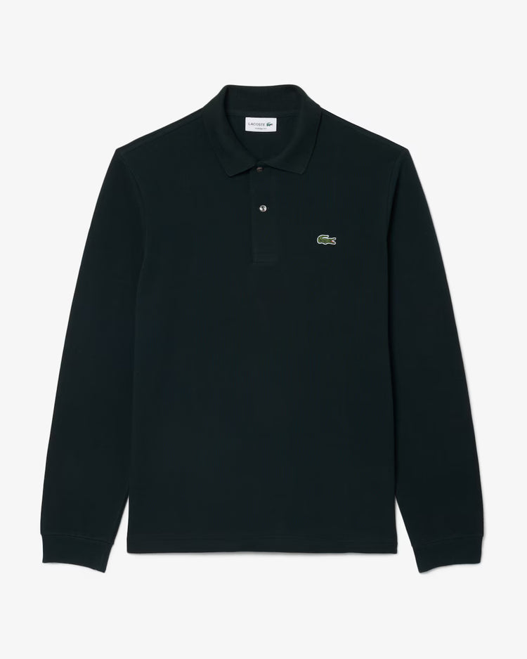 Classic Fit Långärmad Piké - Mörkgrön