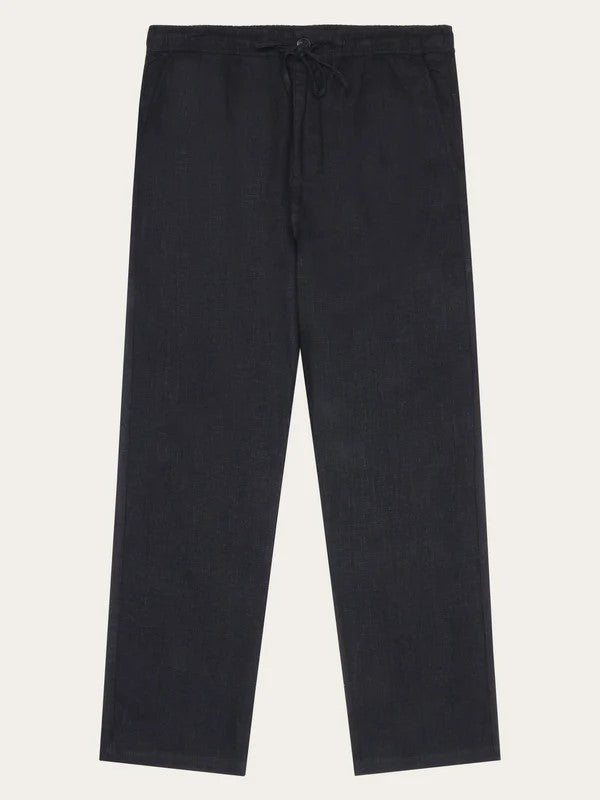 FIG loose linen pants - 1300 Black Jet