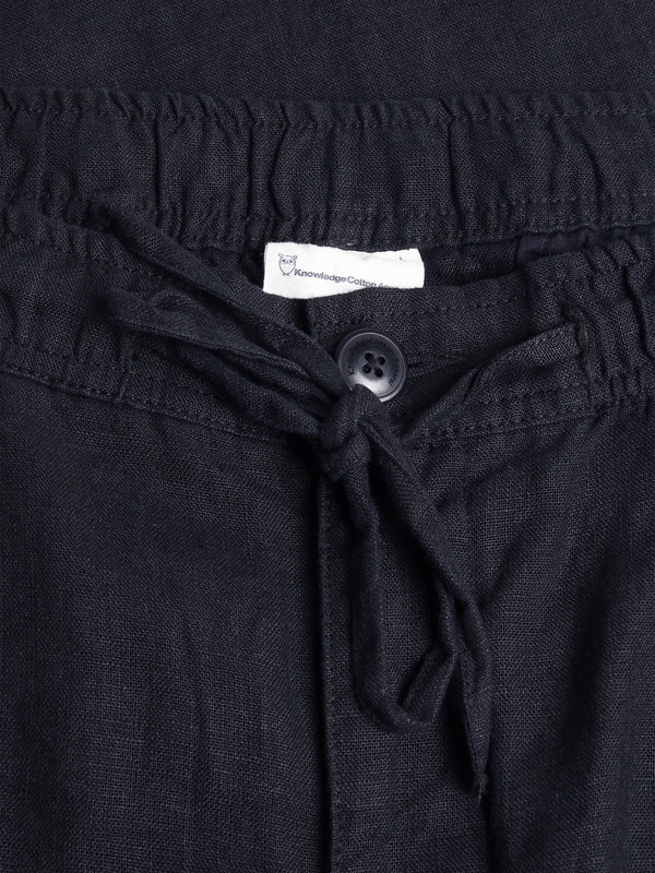 FIG loose linen pants - 1300 Black Jet