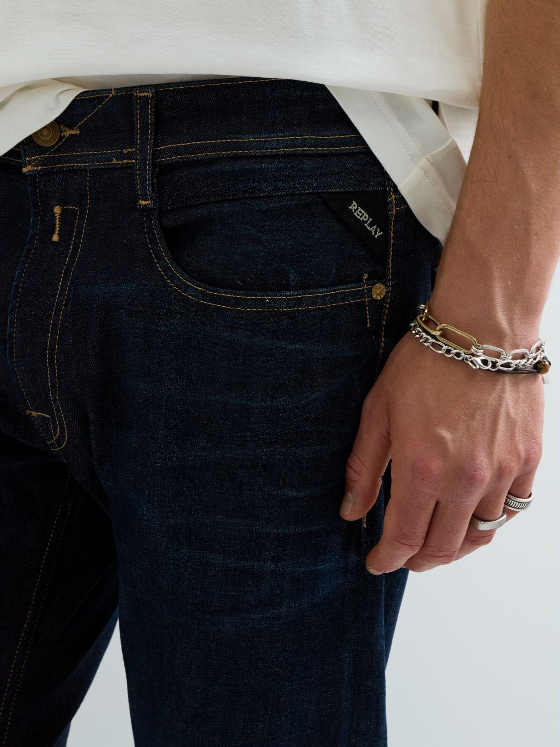 Rocco comfort fit-jeans - Mörkblå – bild 5