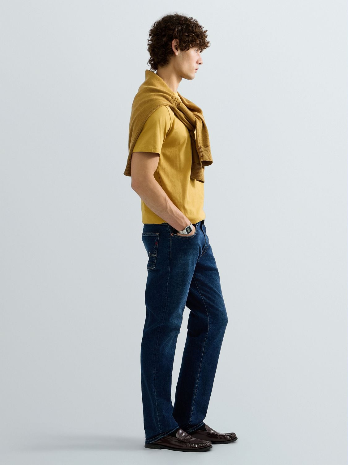 Aideen straight fit-jeans - Mörkblå – bild 4
