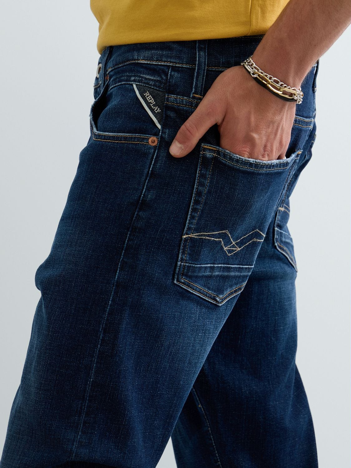 Aideen straight fit-jeans - Mörkblå – bild 6