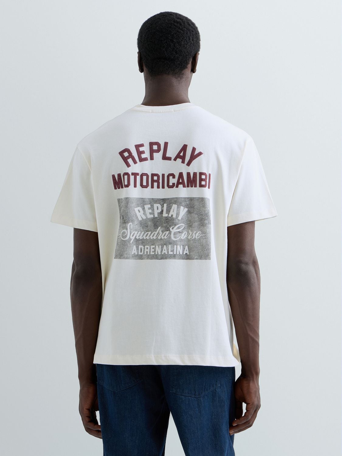Relaxed fit T-shirt med bikergrafik - Gardenia – bild 3