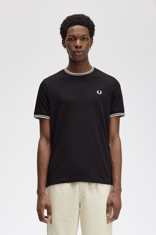 TWIN TIPPED T-SHIRT - Black