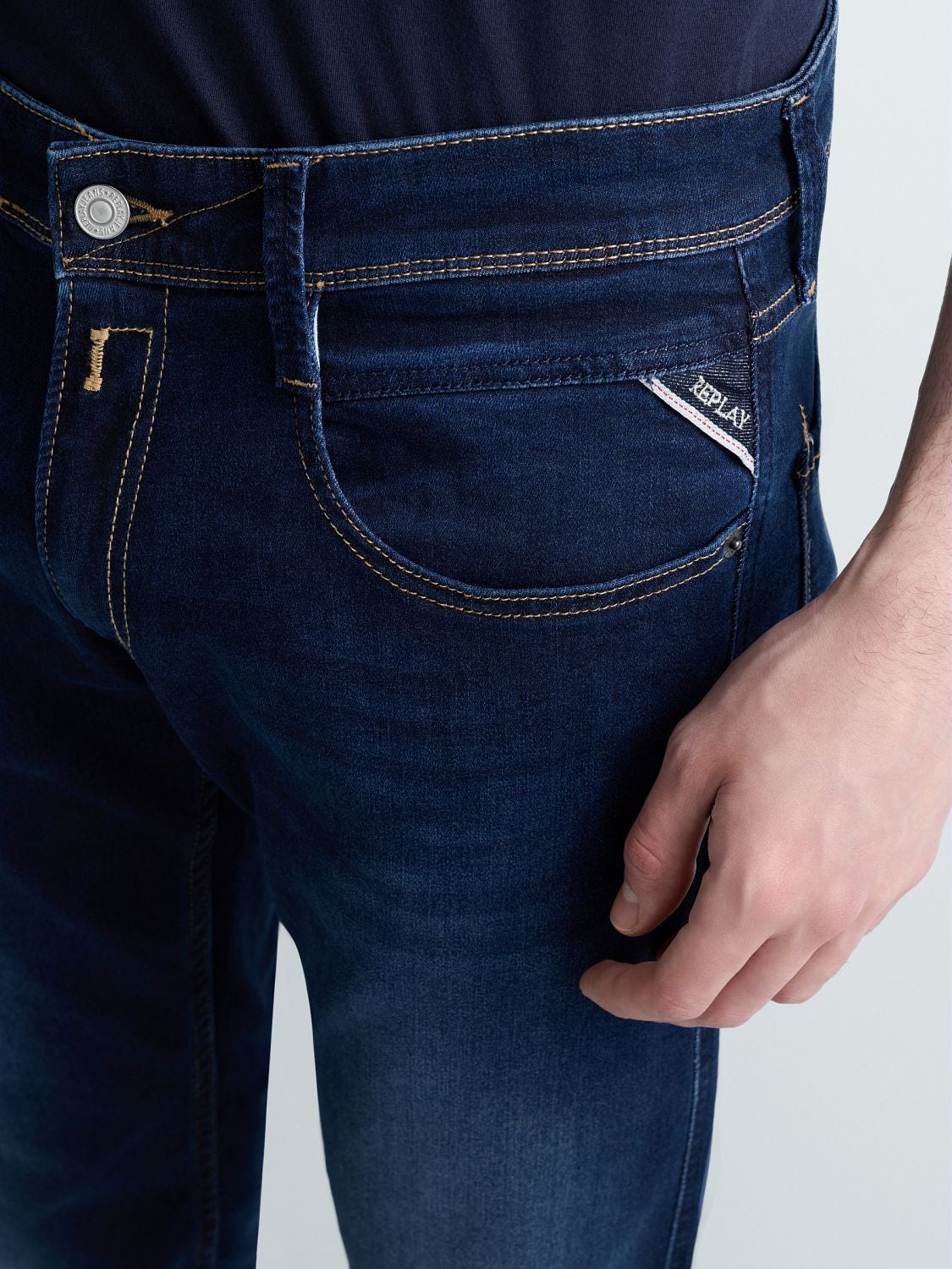 Anbass slim fit-jeans - Mörkblå (M914Y.41A 900) – bild 7