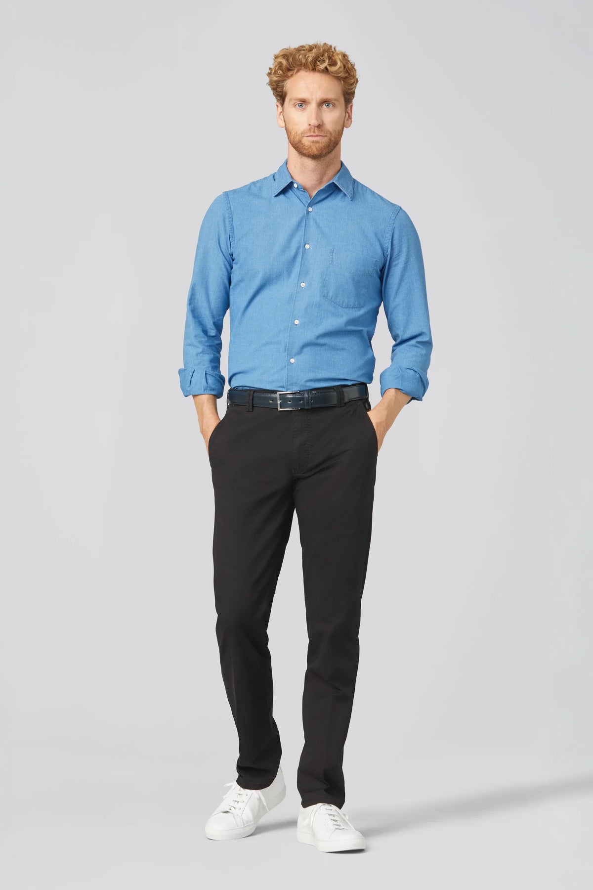 Bonn Modern Chinos - Svart – baksida