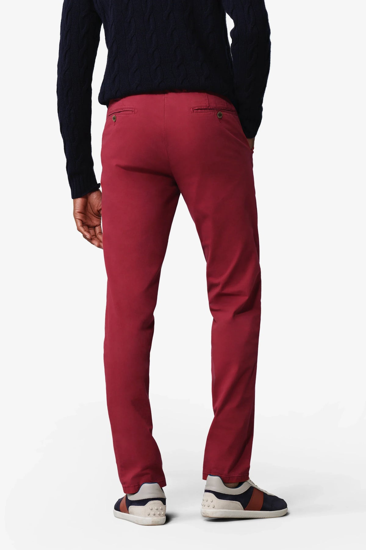 Bonn Modern Chinos - Röd – detalj