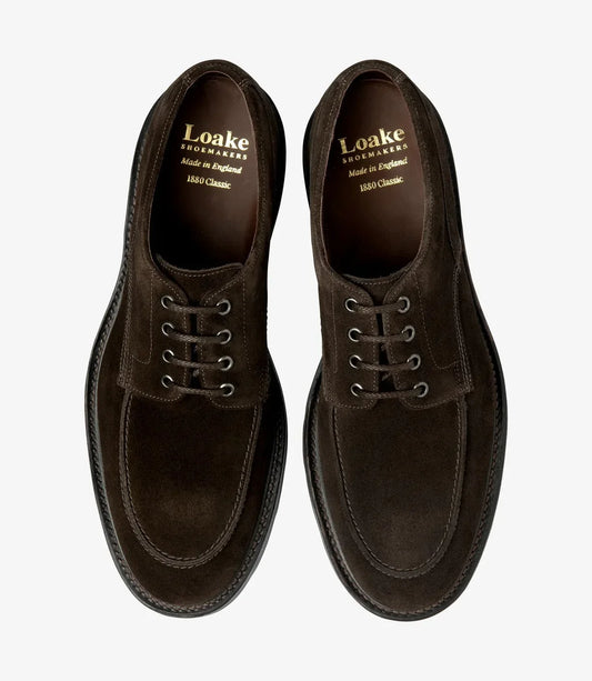 Loake herr skor – bruna mockaskor med snörning och robust sula
