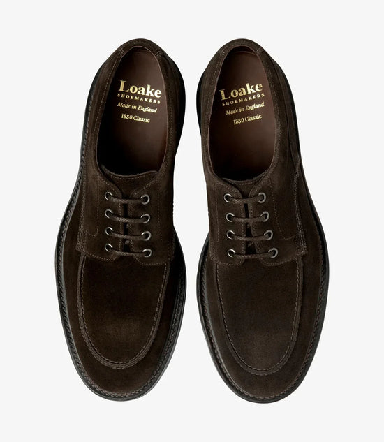 Loake herr skor – bruna mockaskor med snörning och robust sula