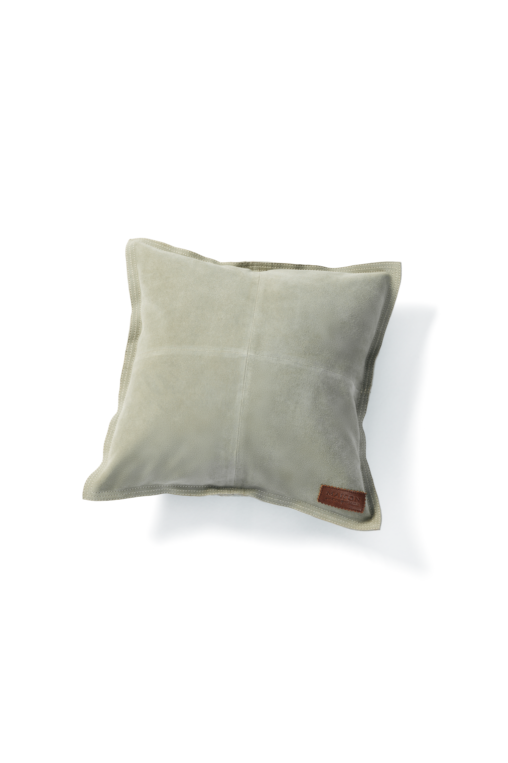 Kuddfodral i kosplitmocka 45 x 45 cm - Zapgrön – framsida