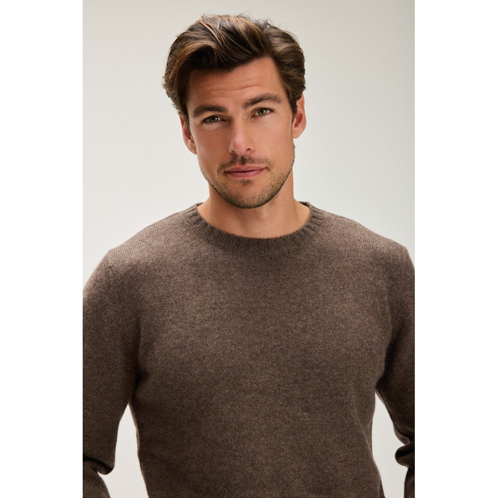 Man Chunky O-neck Sweater - Cacao – bild 3