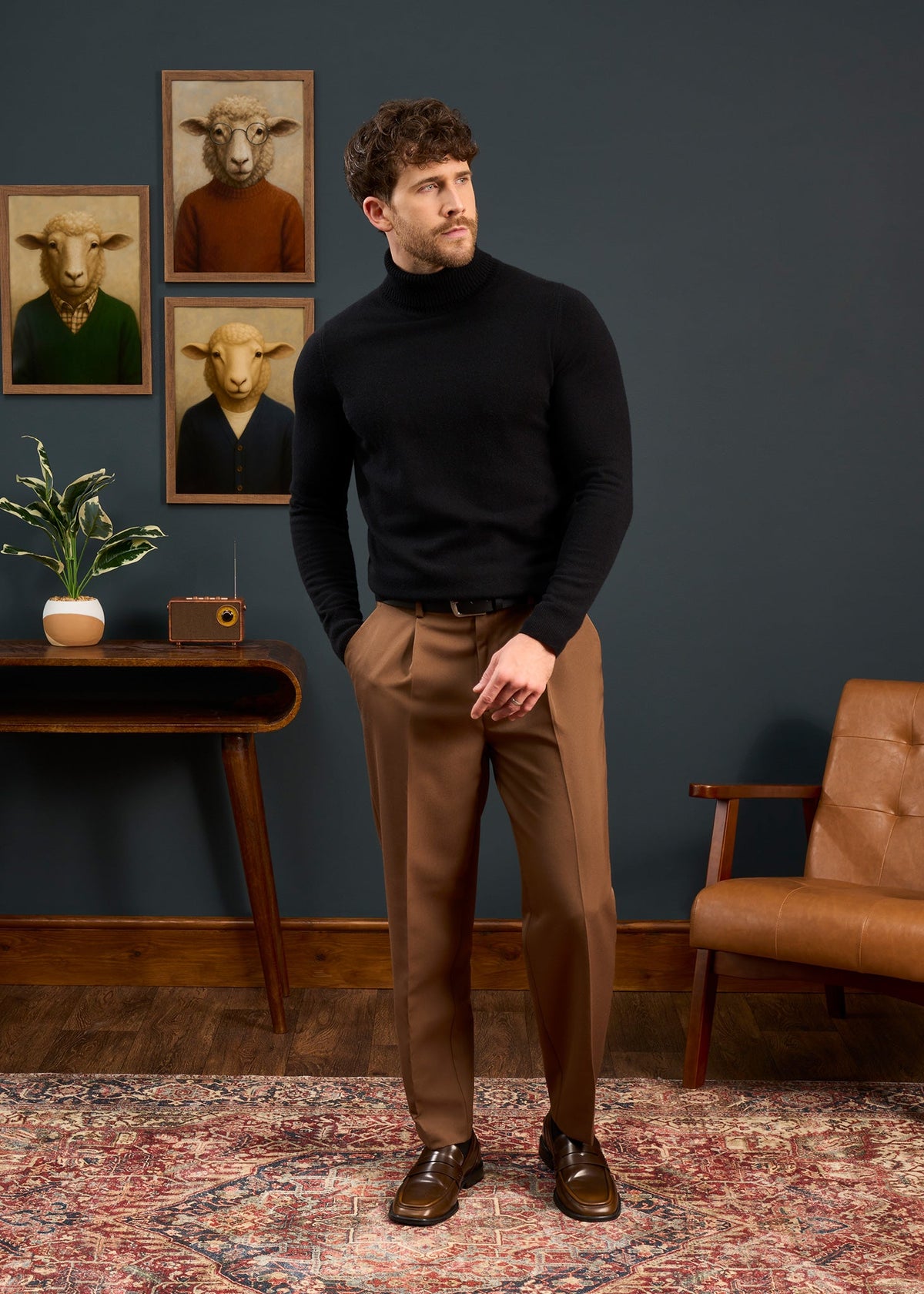 Petersham Long Sleeve Roll Neck - BLA - bild 4