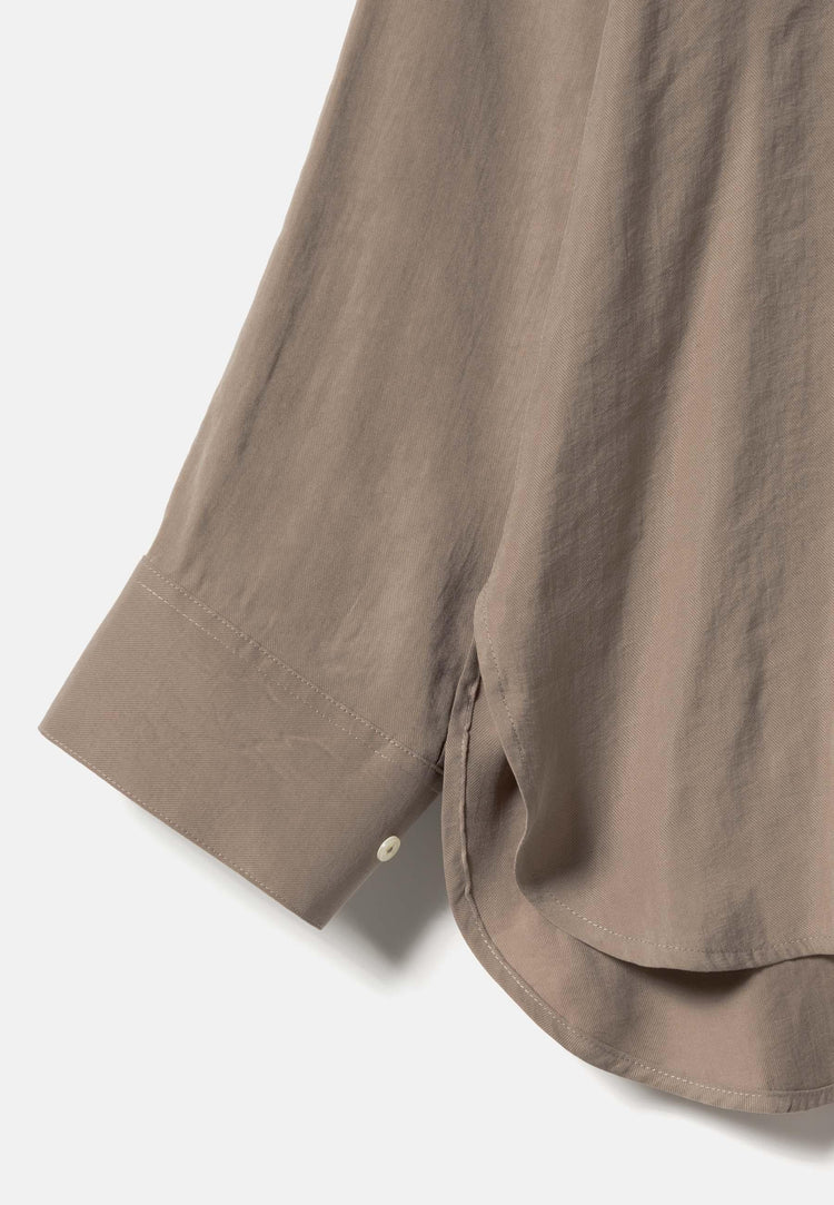 Milena skjorta herr clay beige bomull lång ärm