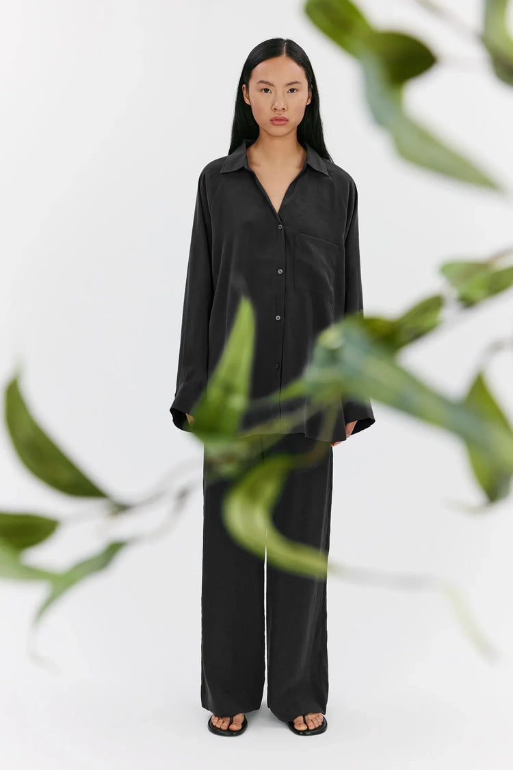Milena Elvine blus svart dam