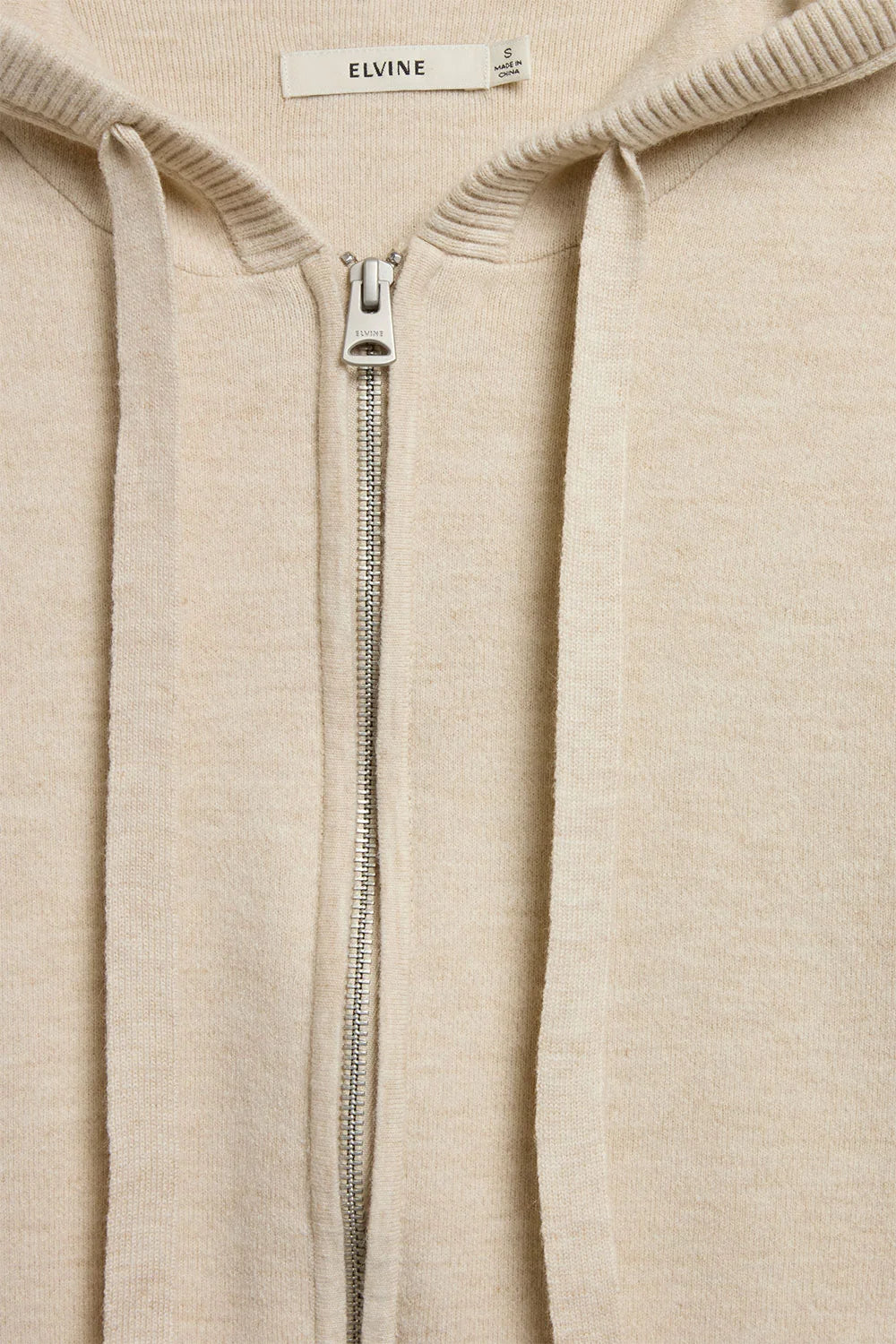 Minva stickad hoodie - oat melange