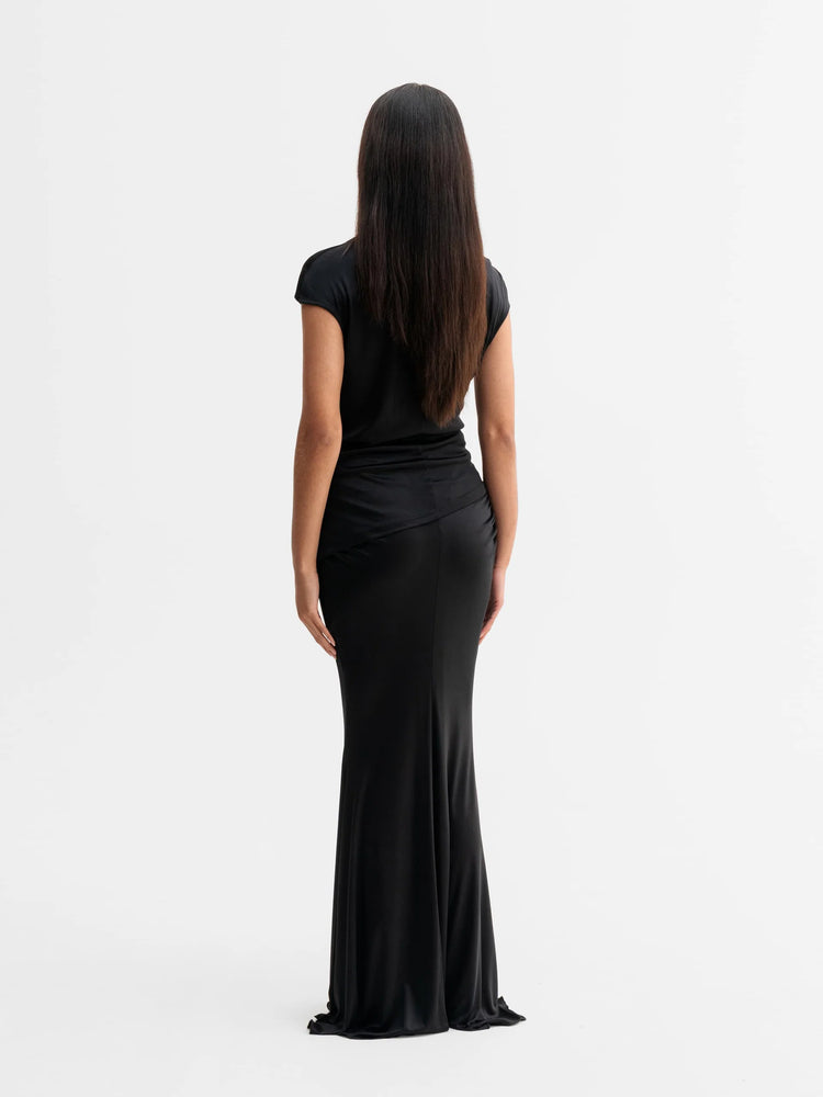Myra jersey skirt - black