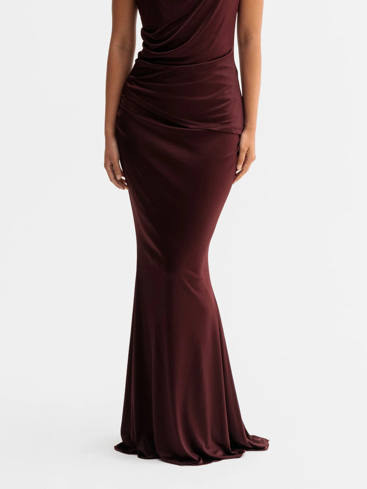 Myra jersey skirt - burgundy