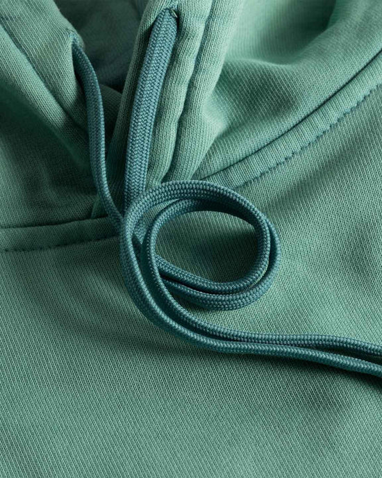 Nikben hoodie grön bomull herrtröja med dragsko