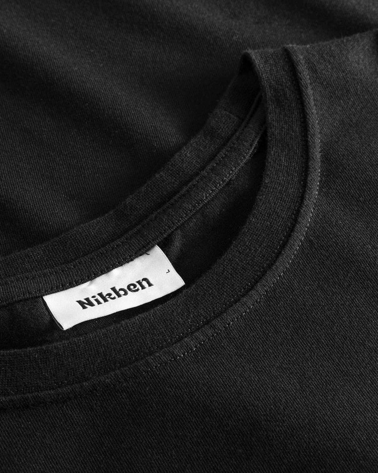 Nikben svart t-shirt herr bomull