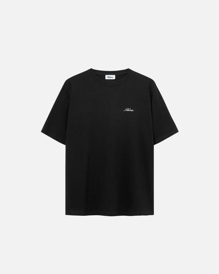 Nikben svart t-shirt herr med broderad logotyp
