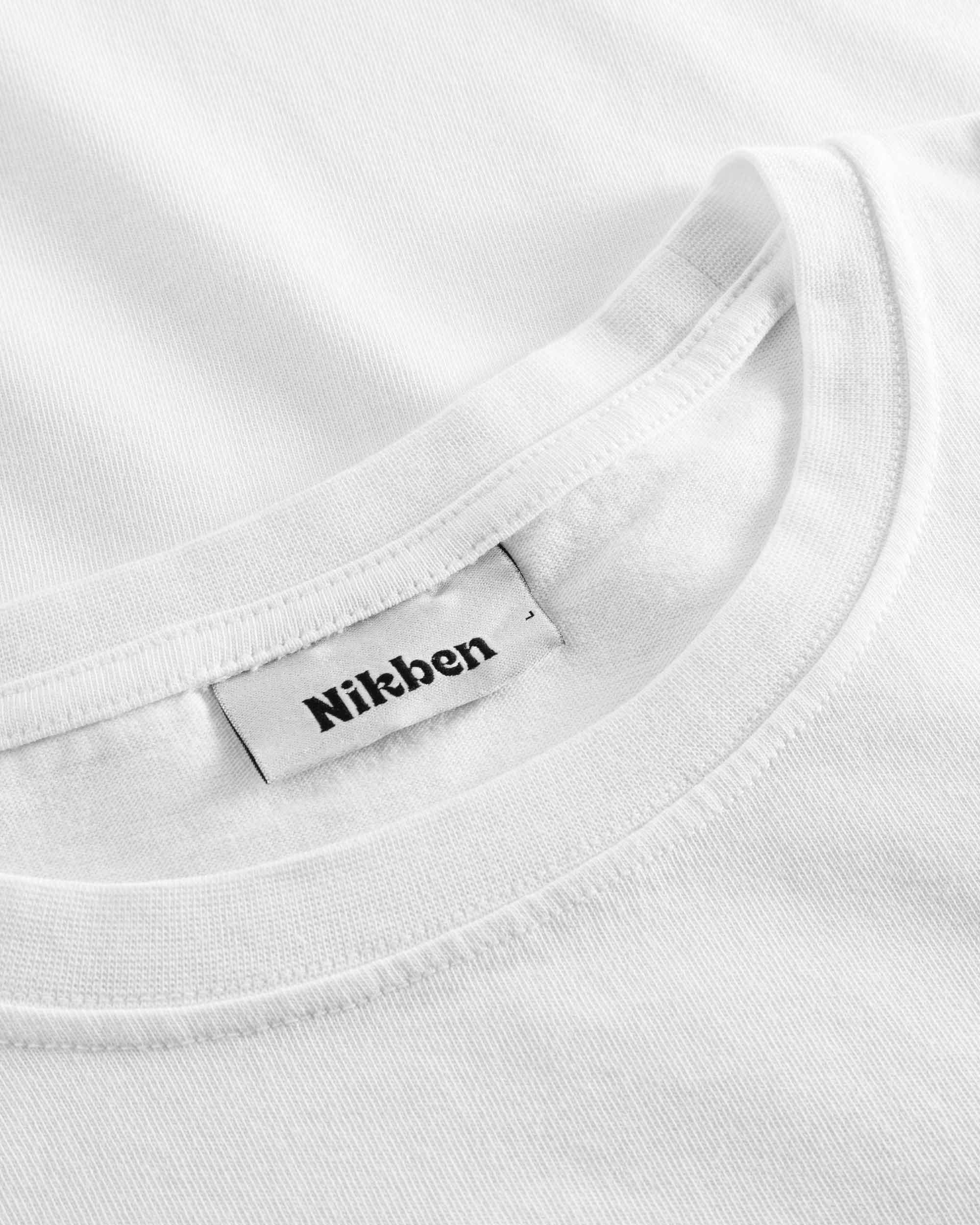 Nikben vit t-shirt herr bomull logo