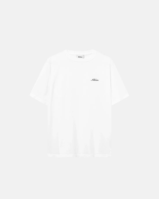 Nikben vit t-shirt herr med svart logo