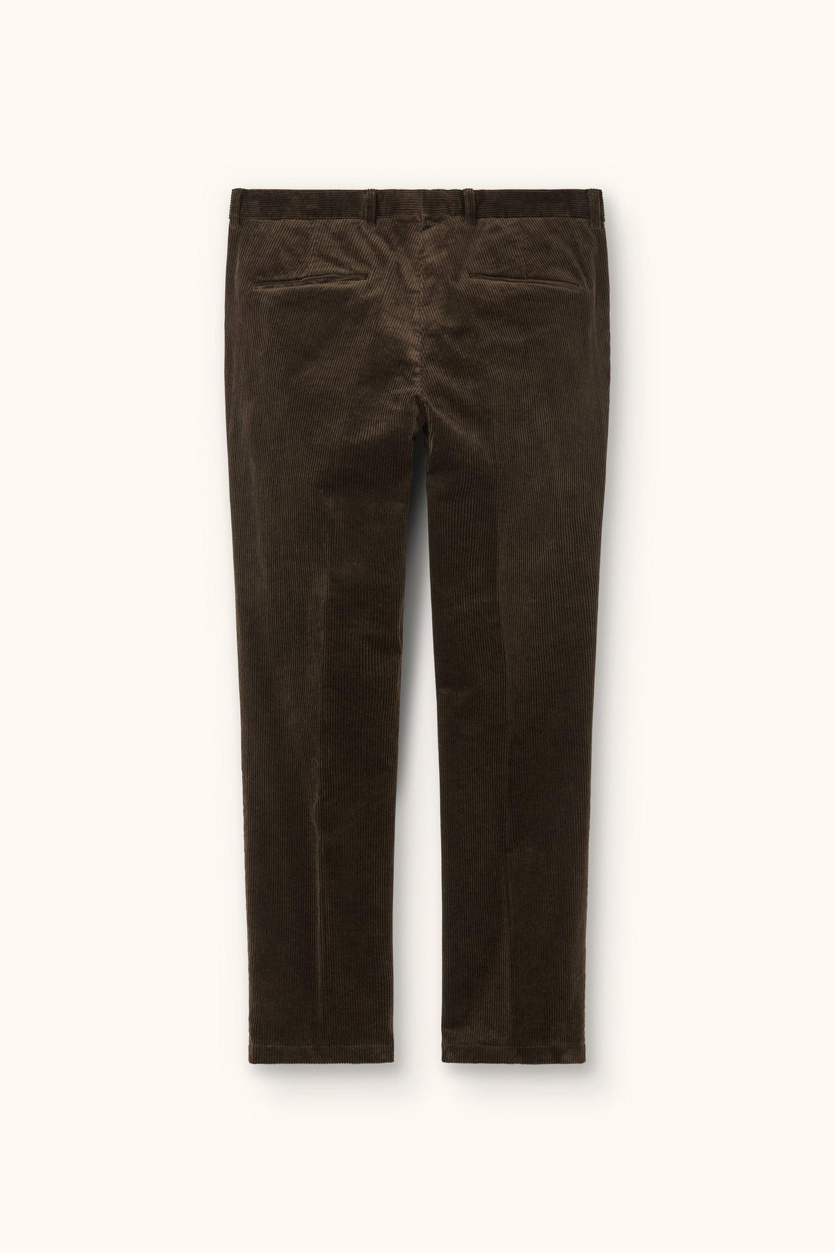 Dandy Regular Fit Manchesterbyxor - Mörkbrun – produktbild baksida