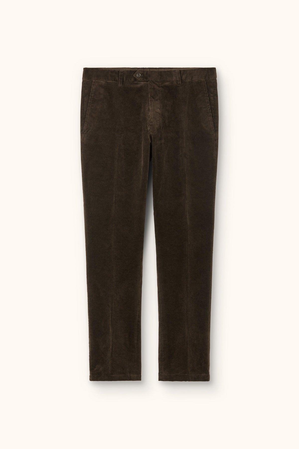 Dandy Regular Fit Manchesterbyxor - Mörkbrun – produktbild framsida
