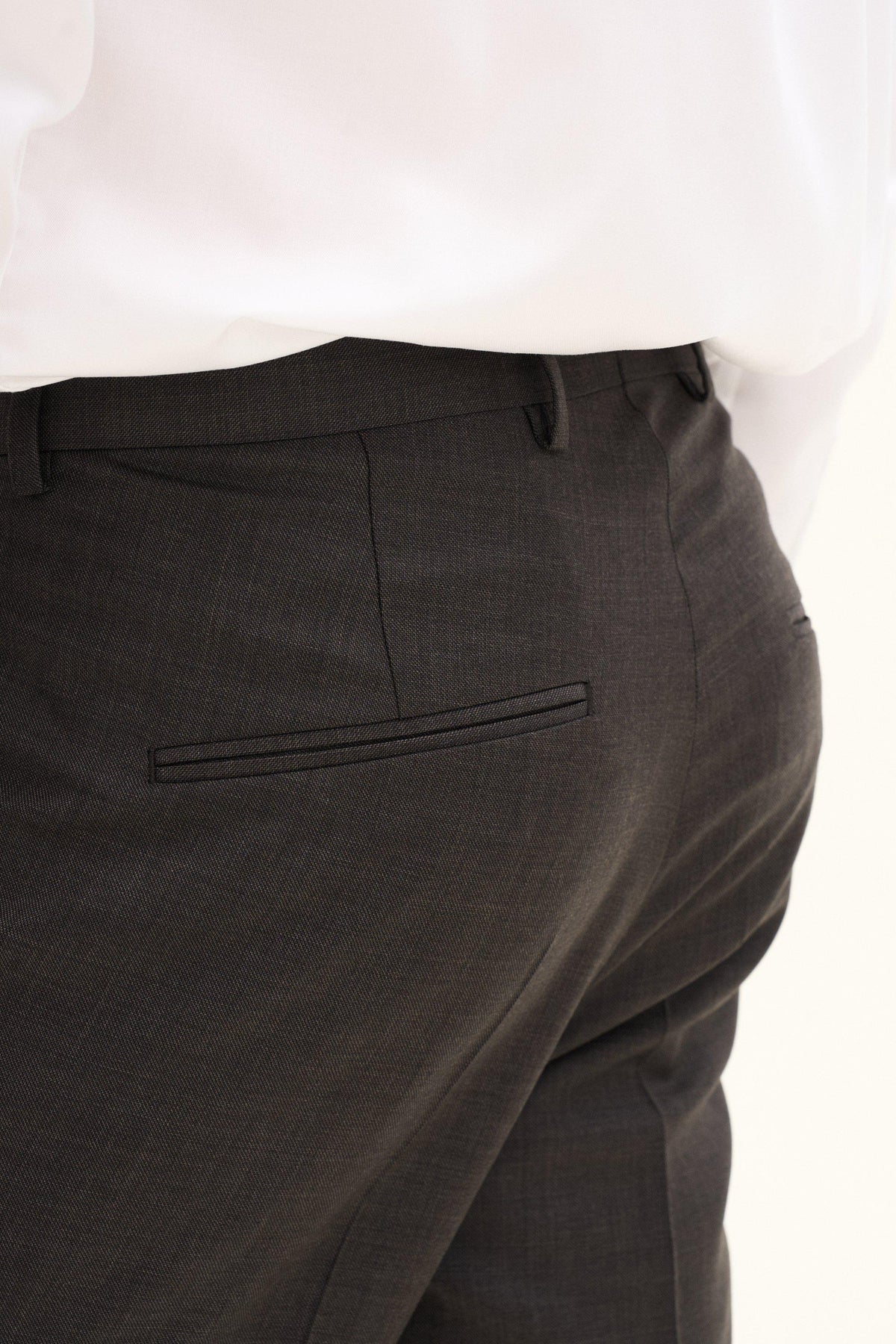 Dandy Regular Fit Byxor Microstructure - Brun – detalj