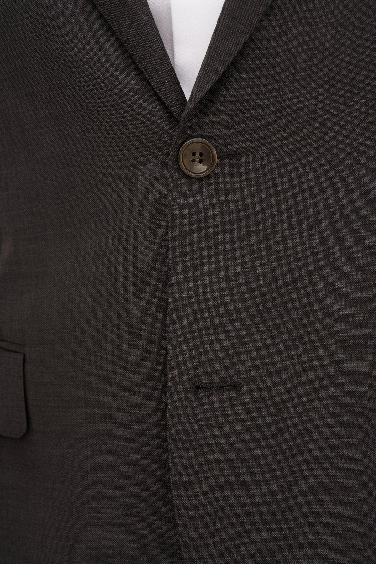 Fogerty Regular Fit Kavaj Microstructure - Brun – detalj