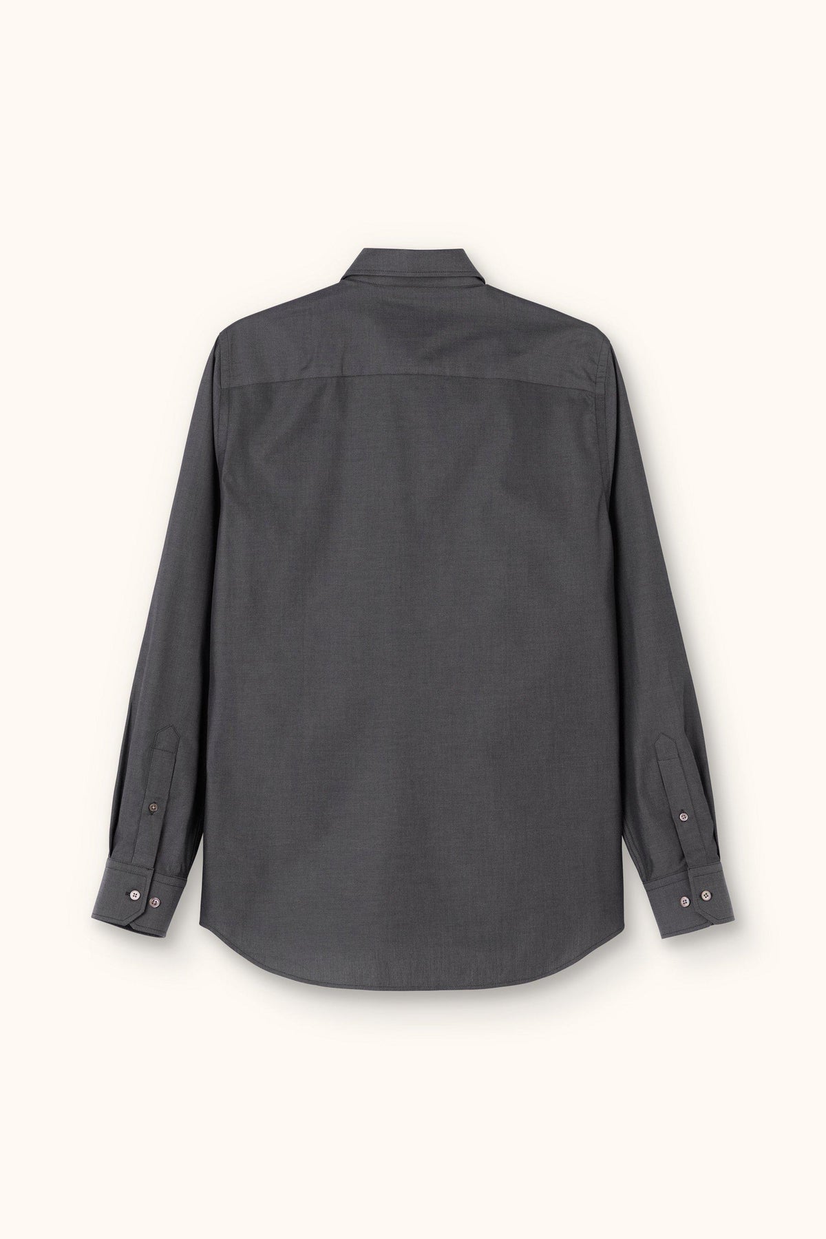 Slim Fit Cutaway Skjorta - Mörkgrå – produktbild baksida