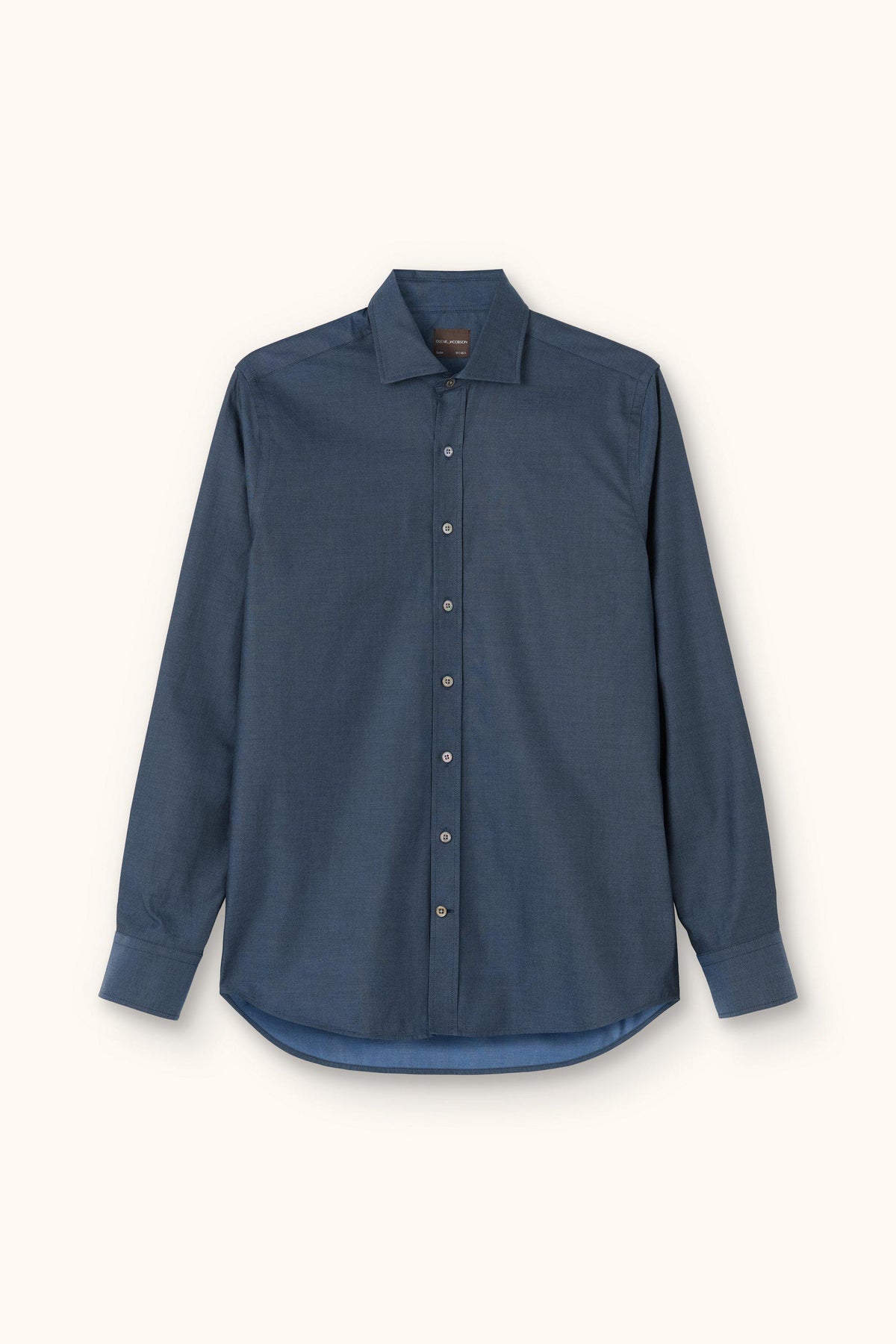 Slim Fit Cutaway Skjorta - Blå – produktbild framsida