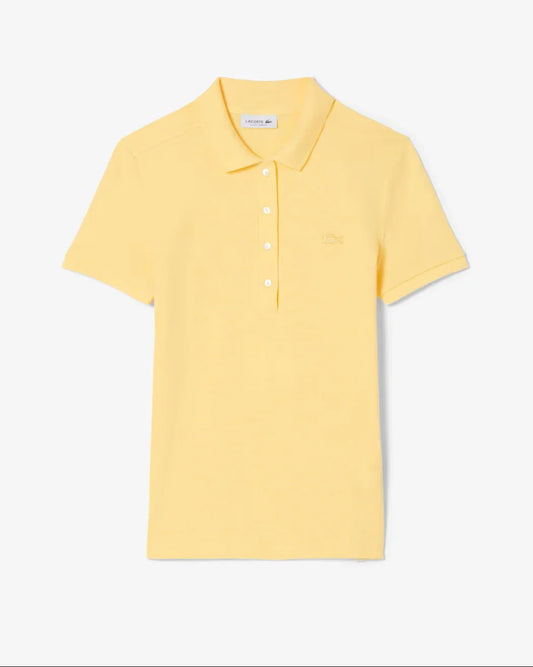 Lacoste gul pikétröja herr kortärmad
