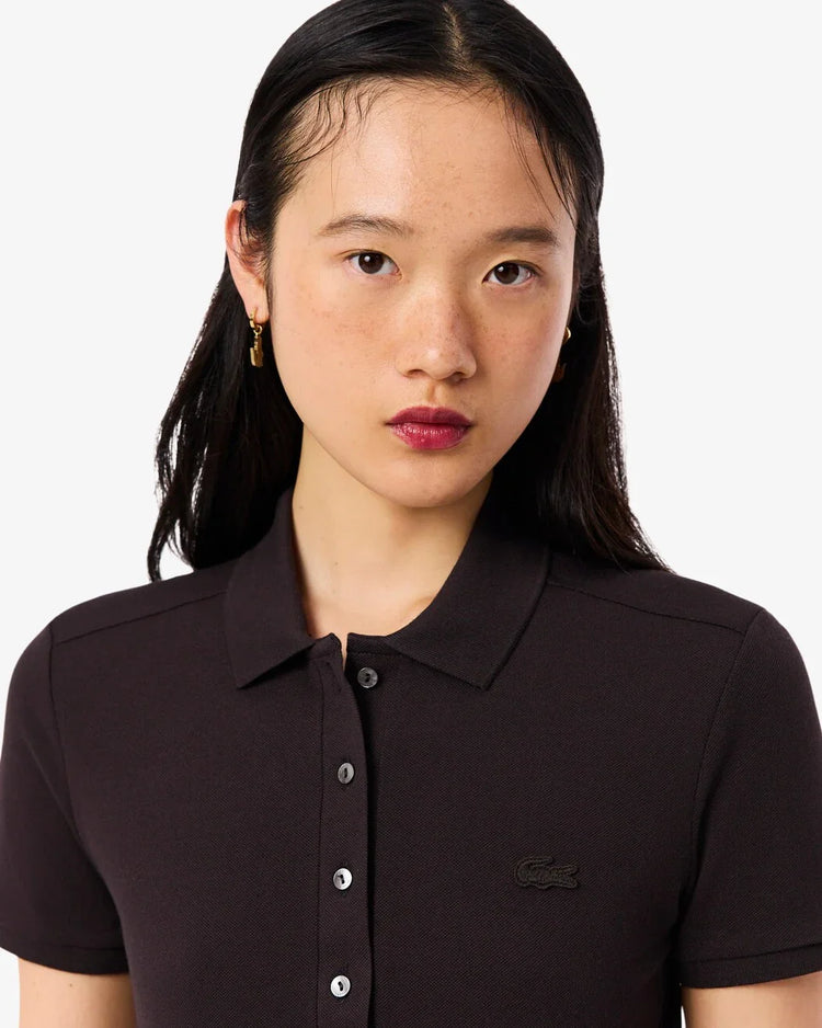 Lacoste svart pikétröja dam kort ärm