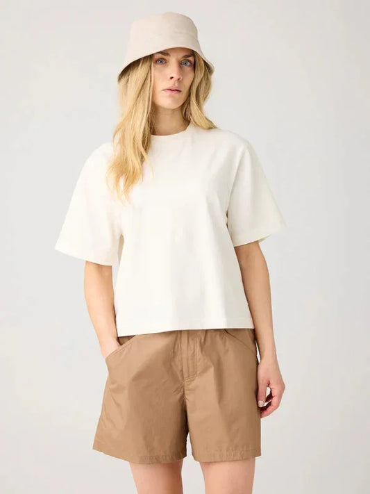 Relaxed t-shirt egret vit t-shirt dam